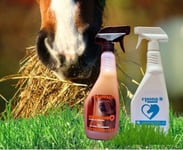Horse Care TWIN PACK Special Offer. Tail Mane Detangler and Fly Spray 750ML x 2