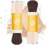 Mineral Sunscreen Setting Powder, SPF 35 PA+++, Translucent, Brush-On Sunscreen