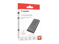 Verbatim Turbometal Ssd Usb4 2Tb, 2 Tb, Usb Type-C, Usb4 Gen 2X2, 3700 Mb/S, 40 Gbit/S, Silver