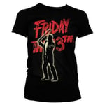 Hybris Friday The 13th - Jason Voorhees Girly Tee (Black,XL)