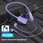 OLAF Nouveau Bluetooth 5.3 Écouteurs Casque Sans Fil Tour de Cou Sport Casque Gamer HIFI Stéréo Écouteurs Avec Micro Support TF Carte-Violet-TypeB bouchon d'oreille