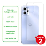 Back Protector For Motorola Moto G13 Hydrogel Cover - Clear TPU FILM