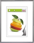 Hama Cadre photo en plastique "Sevilla" Argent Mat (taille du Cadre de 21 x 29,7 cm (DIN 4) avec bordure de 9 mm x 17 mm, pour une photo de 15 x 20 cm, verre en polystyrène) Argent Mat