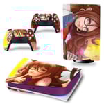 Kit De Autocollants Skin Decal Pour Console De Jeu Ps5 Corps Entier Anti-Rayures Dragon Ball Dragon, Version Cd-Rom T1568