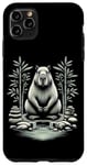 Coque pour iPhone 11 Pro Max Capybara Méditation et Yoga Zen Garden Serenity Art