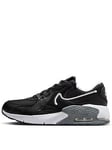 Nike Older Kids Air Max Excee Trainers, Black/White, Size 4 Older