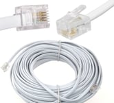 25m ADSL RJ11 to RJ-11 ADSL Cable for Use BT DSL Broadband Router Modem Lead