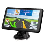 GPS Voiture Camion: 2023 écran Tactile 7" 8G 256M GPS avec Guidage Vocal, Alerte de Flash, Mise à Jour Gratuite à Vie des Cartes, Noir