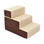 Plysch Hundtrappa 3 Steg Beige 54x40x39cm