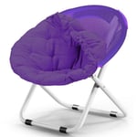 HLZY Ultra-light Portable Folding Aluminum Alloy Beach Chair Director Fishing Moon Chair Outdoor Picnic Camping (Color : Purple)