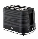 Swan 2 Slice Symphony Toaster 930W High Gloss & Matt Finish Black Swan ST31050BN