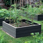 Prosperplast Odlingsbädd Base Woody 75,6x75,6 cm antracit PROSPERPLAST