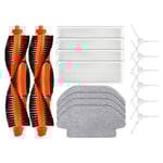 16 st för Xiaomi Robot Vacuum S10 Xiaomi Robot Vacuum S12 B106GL Reservdelar Huvudsida Borste Hepa Filter Moppduk