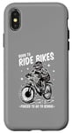 Coque pour iPhone X/XS Design de vélo amusant - né pour le cyclisme BMX