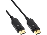 Inline® Displayport 2.1 Aoc-Kabel, Uhbr, Svart, 10 M