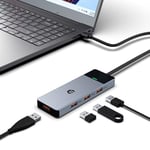 OOTDAY Hub USB C, Hub USB 3.2 HDMI avec 4 Ports USB A, Adaptateur multiport USB pour Mac Pro, Ordinateur Portable, USB 3.2 Gen 2 Speed 10Gbps, 50CM Cable