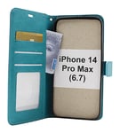 Crazy Horse Wallet iPhone 14 Pro Max (6.7) (Turkos)
