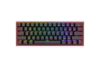 Redragon Fizz Pro K616-Rgb B, Kabel & Trådlös, Usb + Rf Wireless + Bluetooth, Mekaniska Tangentbrytare, Qwerty, Rgb Led, Svart, Röd