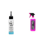 Peaty's Link Lube All-Weather Bike Chain Lubricant - A Bespoke Blend Of Oils And Waxes & Muc-Off 904US Nano-Tech Bike Cleaner, 1 Litre - Fast-Action, Biodegradable Bicycle Cleaning Spray