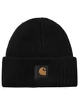 Carhartt WIP Nelson Beanie Hat - Black Size: ONE SIZE, Colour: Black