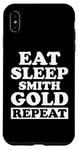 Coque pour iPhone XS Max Eat Sleep Smith Gold Repeat Goldsmith