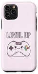 Coque pour iPhone 11 Pro Level Up Kawaii Manette de jeu vidéo Gamer Girl