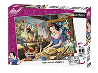 Nathan - Puzzle Enfant - 60 pièces - Blanche-Neige fait de la pâtisserie - Disney - Fille ou garçon dès 6 ans - Puzzle de qualité supérieure - Carton épais et résistant - Princesses - 86554