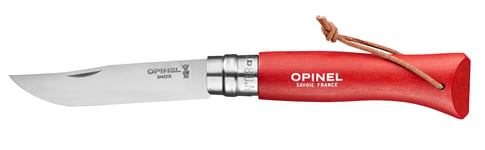 Opinel Kniv Colorama Trekking Stainless Steel No8 Red 8,5 cm