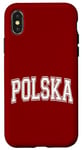 Coque pour iPhone X/XS Polska Pologne Varsity Style maillot de sport