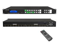 MT-VIKI Commutateur Matrice HDMI 4K 8 x 8, 4K @ 30 Hz avec Port LAN RS232 rétroéclairé et EDID (8 entrées 8 Sortes)