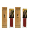 Yves Saint Laurent Womens YSL Tatouage Couture The Metallics Matte Stain 6ml - 101 Chrome Red Clash X 2 - One Size