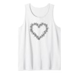 Coquette Heart Symbol of Love Valentines Day Roses Tank Top