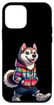 Coque pour iPhone 12 mini Veste pour chien Husky marron