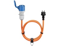 Cee-Adapterkabel, Stickpropp Med Skyddskontakt För Cee-Uttag - Kabellängd 5 M