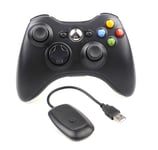 Le Noir Manette De Jeu Sans Fil Pour Xbox 360, Contrôleur De Jeu Pour Microsoft Pc Windows 7 8 10, Récepteur Pc