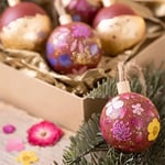 Creativ DIY Kit - Julkulor Decoupage 5 st av Trä
