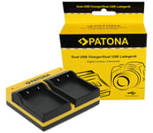 PATONA 191714 Double Chargeur LCD USB pour OM System OM-1 BLX-1