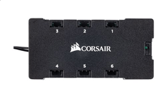 Corsair 6-port RGB LED Hub for Corsair RGB Fans 6x 4-pin Connectors
