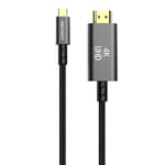 NEXTBATT USB-C till HDMI-kabel 4k@30Hz, 1,8m - Svart