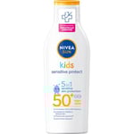 Nivea Kids Sensitive Protect & Play Sun Lotion SPF 50+ Solskydd för barn 200 ml