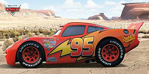 Disney Cars (Lightning McQueen Sideshot) 50 x 100 cm Toile Imprimée