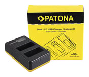 Patona Dual LCD USB Lader for Canon LP-E8 550D 600D 650D 700D 15060181967 (Kan sendes i brev)