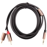 Jack 3.5mm to 2  Audio Cable AUX Splitter 3.5mm Stereo Male to Male RCA3985