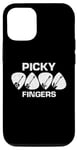Coque pour iPhone 14 Pro Picky fingers, médiator de guitare, pour guitariste rétro