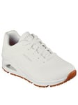 Skechers Uno Workwear Lace Up Athletic Trainer, White, Size 3, Women