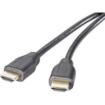 SpeaKa Professional HDMI Connection Cable 1.00 m SP-9021120 Audio Return Channel Gold-Plated Contacts Black [1x HD