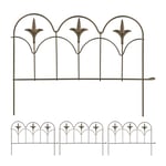 Relaxdays Bordure de Jardin, Lot de 4 éléments, métal, HxL: 28x38,5 cm chacun, extérieur, à Planter dans Le Sol, Bronze