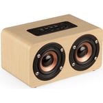 HIGH-TECH &amp; BIEN-ETRE? Hi-Fi Enceinte Bluetooth en Bois Haut-Parleur Jaune