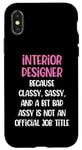 Coque pour iPhone X/XS Designer d'intérieur drôle, designer d'intérieur féminin