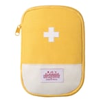 Mini bärbar medicinsk väska Mini tom medicinsk väska Multifunktionell bärväska för utomhusbruk Yellow Large